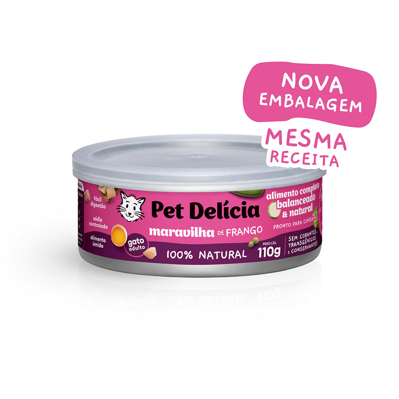 Maravilha de Frango Pet Delícia para Gatos 320g e 110g: Sabor e Saúde para seu Felino