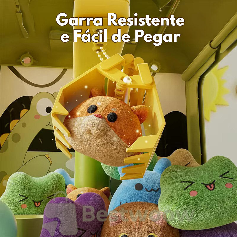 Mini Máquina de Pegar Bichinhos Infantil Dinossauro ou Coelhinho  - com Música, Ajustável