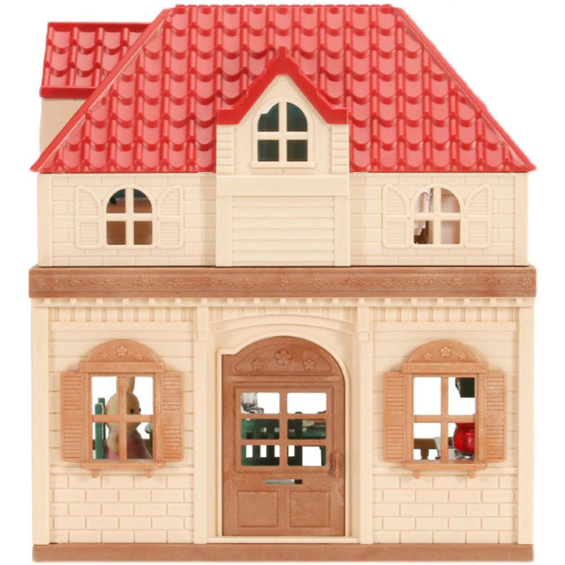 Casa do Bosque - Simulation Kitchen Forest Family Small House Double Three- Story Villa Reindeer  Animal Model Girl Dollhouse Furniture Toy Gifts