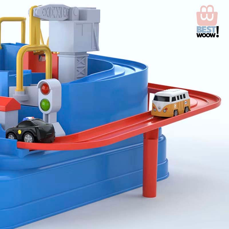 Pista Criativa - Racing Rail Car Model Educational Toys Children Track Adventure Game Brain Mechanical Interactive Train Animals Space Rocket Toy