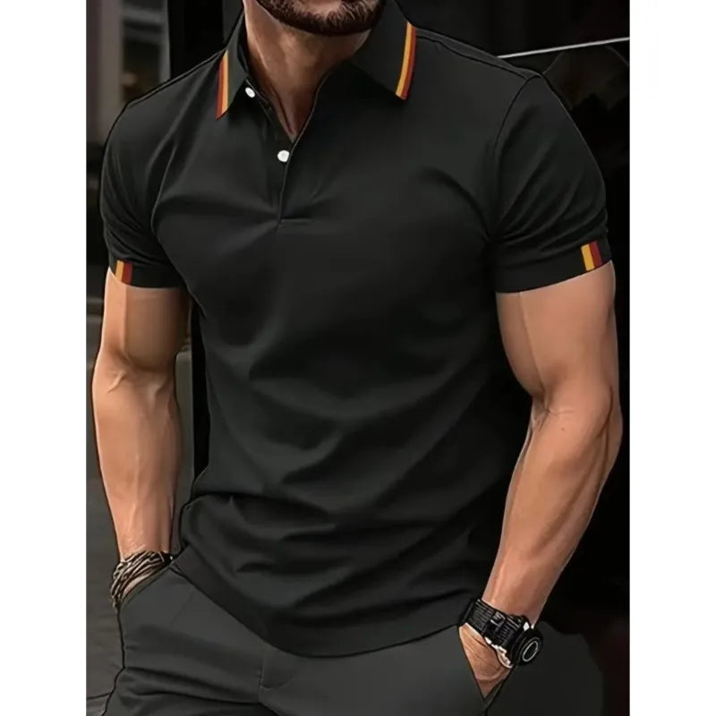 Camisa Masculina de Manga Curta com Estampa Moderna – Perfeita para o Verão! ☀️👕