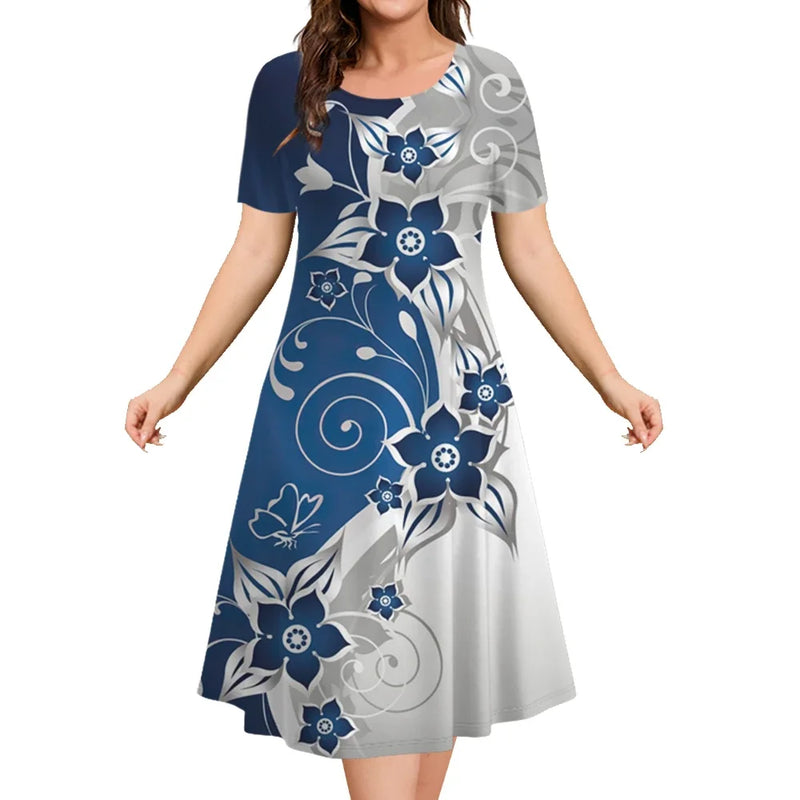 Vestido de Primavera/Verão Plus Size - Estampa Floral