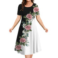 Vestido de Primavera/Verão Plus Size - Estampa Floral