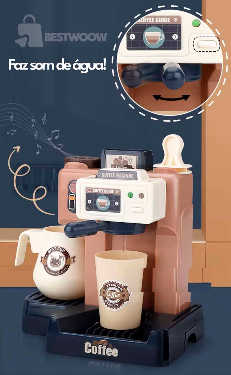 Cafeteria Divertida - Coffee Machine Toy Set Kitchen Toys Simulation Food Bread Coffee Cake Pretend Play Shopping Cash Register Toys For Kids